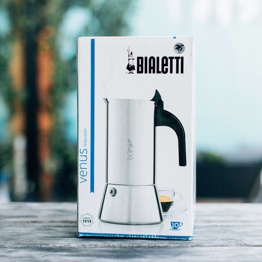 Bialetti Moka Induction Stovetop Brewer, Starter Pack